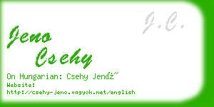 jeno csehy business card